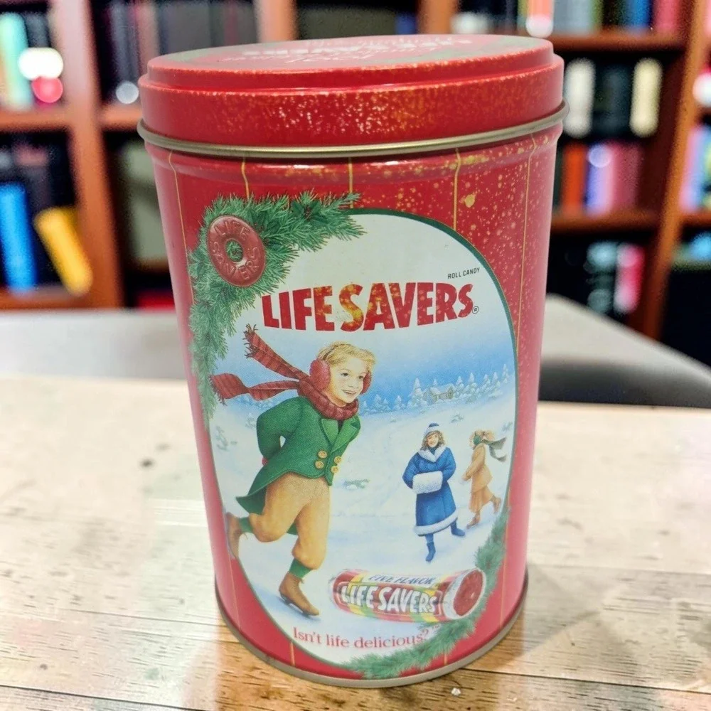 VTG Life Savers 1991 Limited Edition Holiday Keepsake Tin Christmas Decor Red 6